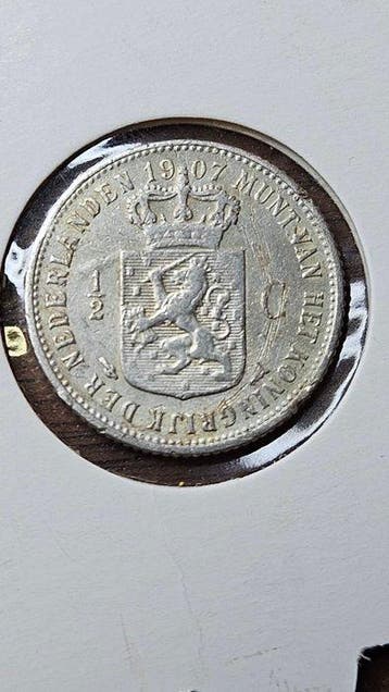 Nederland. Wilhelmina. 1/2 Gulden 1907 (Zonder minimumprijs), Postzegels en Munten