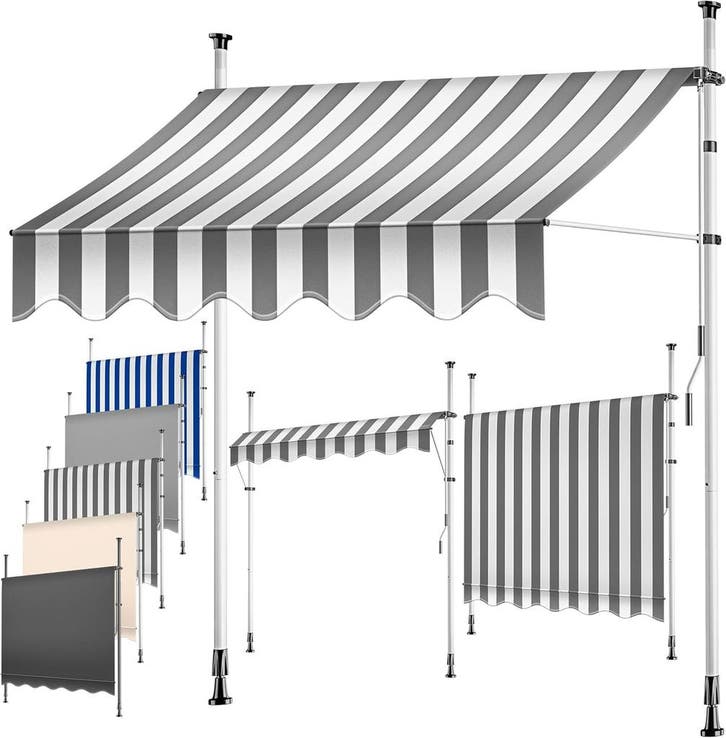 Klemzonwering / zonnescherm met handzwengel - breedte 150, Tuin en Terras, Zonneschermen, Verzenden