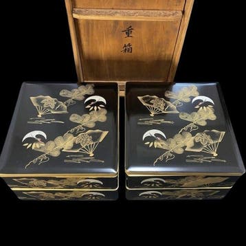 Container - Natuurlijk hout en Urushi-lak - Lakwerk Ju-bako