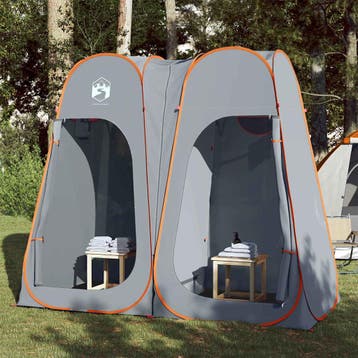 vidaXL Privacytent pop-up waterdich grijs en oranje, Caravans en Kamperen, Verzenden, Nieuw, Tot en met 2