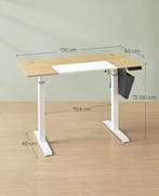 Elektrisch Sta Bureau 120 cm – Met Geheugen & Organizer Hout, Verzenden, Nieuw