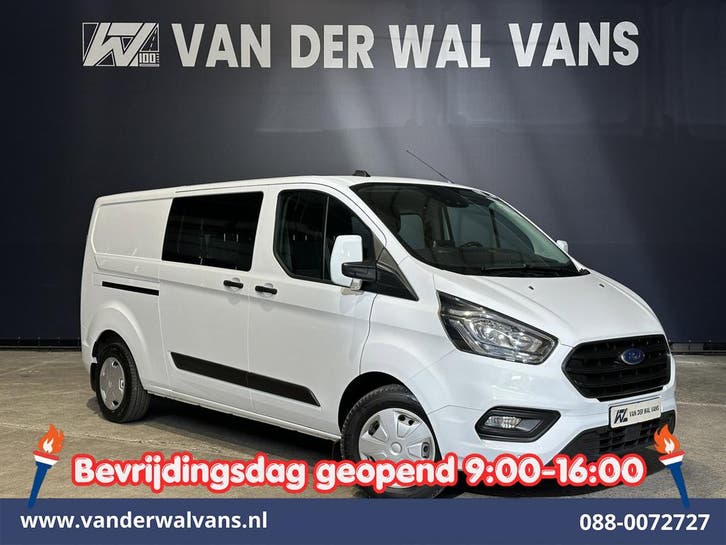 Ford Transit Custom | 2.0 TDCI 130pk L2H1 Dubbele Cabine, Auto's, Bestelauto's, Dealer onderhouden, Te koop, Handgeschakeld, Diesel
