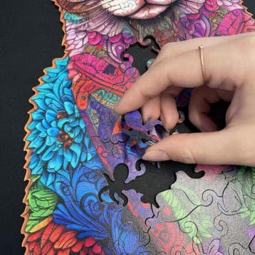 Kruzzel Houten Puzzel Kat - 130 Stukjes voor Creatief Spe..., Ophalen of Verzenden, Nieuw