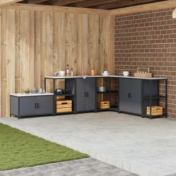 Keukenopslag Kast Antraciet | 35% Korting - B-keuze, Zo goed als nieuw, Minder dan 100 cm, Grijs, 50 tot 75 cm