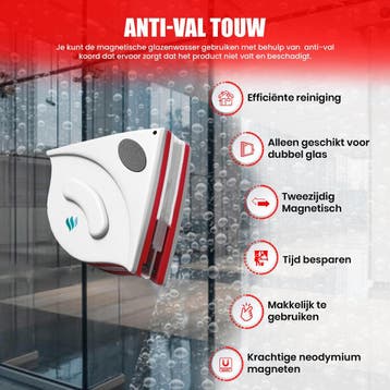 TibaGoods Magnetische Raamwisser Voor Dubbelglas -, Ophalen of Verzenden