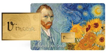 Vincent van Gogh Collage | 24 karaat Gouden Munt Coincard, Verzenden