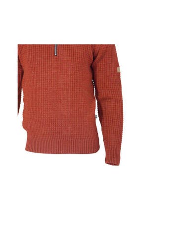 Ivanhoe trui Moritz half zip Red  Clay - 100% wol - Rood, Verzenden, Nieuw, Rood