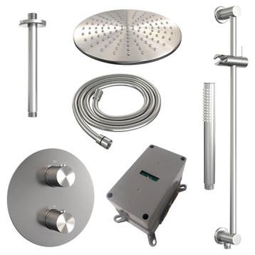 Brauer Brushed Carving Thermostatische Regendoucheset Inbouw, Ophalen of Verzenden, Nieuw
