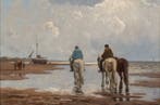 Hollandse School (XIX-XX) - Paarden op het Strand