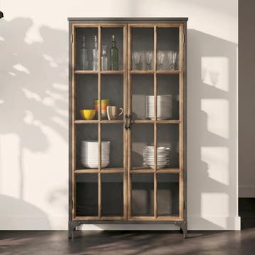 *WOONWINKEL* Kare Design Kontor Vitrinekast Industrieel Staa, Verzenden, Nieuw