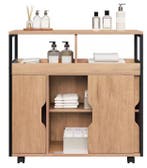 Industriële Badkamerkast 70×70×20 cm met Wielen & Deuren, Verzenden, Nieuw