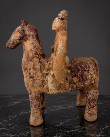 Oud-Chinees, Han-dynastie Terracotta rijder/bewaker te paard, Verzamelen