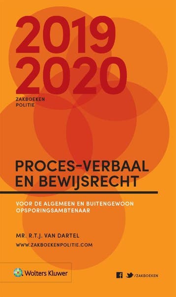 Zakboek Proces-verbaal en Bewijsrecht 2019-2020, Verzenden, Zo goed als nieuw, R.T.J. Dartel
