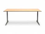 Ahrend 500 bureau, 180x90cm, beuken-aluminium, Huis en Inrichting, Bureaus, Ophalen of Verzenden, Gebruikt