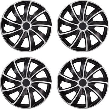 NRM QUAD BICOLOR wieldoppen 17  - Set van 4 stuk - Zwart, Ophalen of Verzenden, Nieuw