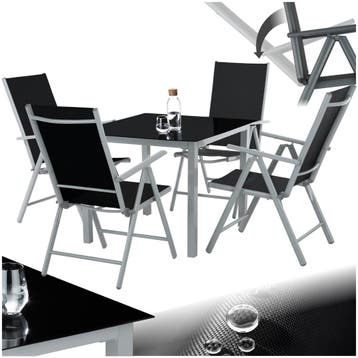 Aluminium zitgroep 4+1 - zilver, Verzenden, Nieuw