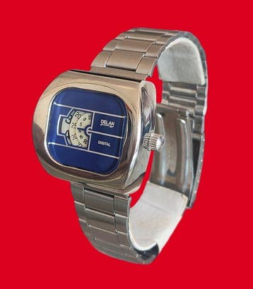 Delan Jump Hour - Space Age - Montre vintage - Zonder, Nieuw