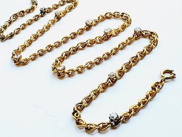 Halsketting - 21.6 kt. Geel goud - 1.31ct. tw. Diamant, Nieuw