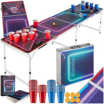 Aluminium bierpongtafel BeerWars I met ledverlichting, Verzenden, Nieuw