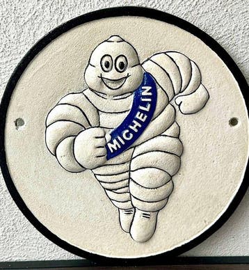 Reclamebord - Zwaar gietijzeren reclamebord Michelin