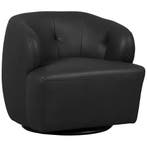 Leren draaifauteuil Cloud - Granada Black (zwart), Huis en Inrichting, Fauteuils, Bohemian, Eigentijds, Klassiek, Modern, Retro, Romantisch, Scandinavisch, Vintage