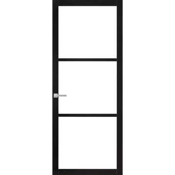 Weekamp binnendeur WK6306-XL-C3 93x234,7 (Zwart, Blankglas), 80 tot 100 cm, 215 cm of meer, Binnendeur, Nieuw