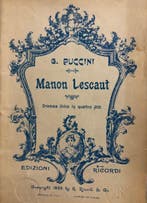 Giacomo Puccini - Rare First Edition Manon Lescaut - 1893, Antiek en Kunst