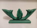 Beeldje - Candelabra with two mermaids; 31 cm - Keramiek