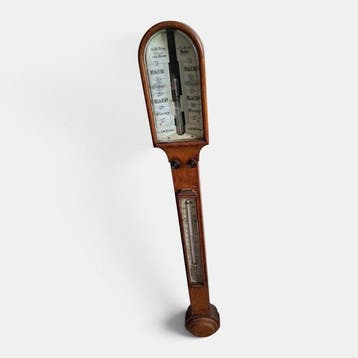 C.W.Dixey Londen Stick barometer - Hout, Glas -