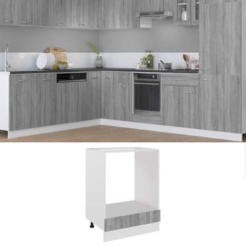 vidaXL Ovenkast Lyon 60x46x81,5 cm grijs sonoma eikenkleurig, Verzenden, Nieuw, Grijs