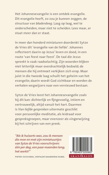 Van liefde gesproken - Miniaturen bij Johannes 9789493220065, Verzenden, Zo goed als nieuw, Sytze de Vries