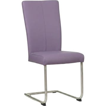Leren eetkamerstoel Dry - Toledo Lila (lichtpaars) -, Huis en Inrichting, Stoelen, Overige kleuren, Nieuw, Leer, Ophalen of Verzenden