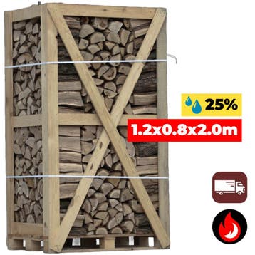 Prijzen gel. T/M 30 jun. | 1.2x0.8x2m | Haardhout incl. bez., Tuin en Terras, Haardhout, Minder dan 3 m³, Verzenden, Blokken
