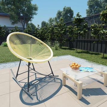 vidaXL Tuinstoel Acapulco poly rattan beige, Verzenden, Nieuw