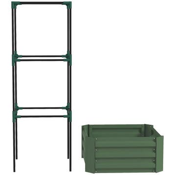 TRUUSK Verhoogd Bed met Klimhulp - Bloembak &amp; Groentebed, Tuin en Terras, Verzenden