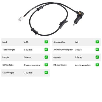 ABS-sensor Hyundai Excel 1.3 (LC) Van 2000-01 tot 2005-11 -, Verzenden, Nieuw, Hyundai