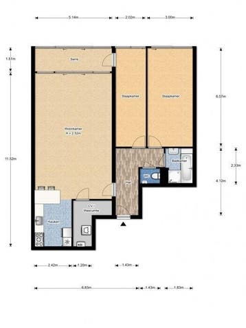 Te Huur 3 Kamer Appartement Buitenom In Zoetermeer, Huizen en Kamers, Direct bij eigenaar, Zoetermeer, Appartement, Zuid-Holland