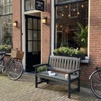 SenS-Line Kunststof Tuinbank Montreal Zwart, Verzenden, Nieuw, Hout