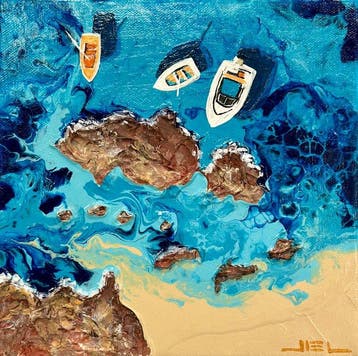 Jiel - Les trois barques aux rochers – Mediterralis® -