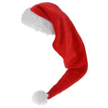 Kerstmuts Luxe Pluche Extra lang 125 cm, Verzenden, Nieuw