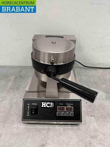 HCB RVS Digitale wafelijzer met timer 230V Horeca, Ophalen of Verzenden, Nieuw in verpakking