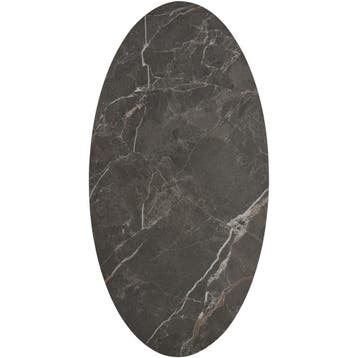 Ovale salontafel Acerra, marmerlook 100x50x34,5 cm - natuur, Verzenden, Nieuw