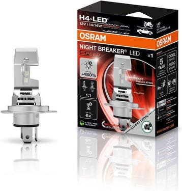 Osram Night Breaker LED H4 Speed 450 Street Legal | +450%, Ophalen of Verzenden, Nieuw