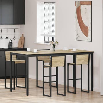 vidaXL Staande Bartafel Bewerkt hout Rechthoekig, Huis en Inrichting, Verzenden, Nieuw
