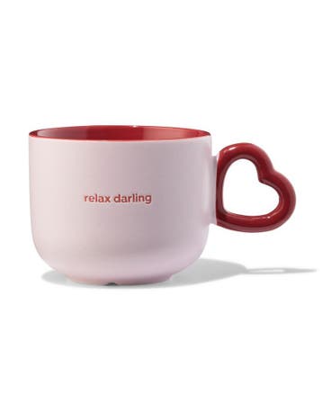 HEMA Mok kera 480ml keramiek relax darling, Verzenden