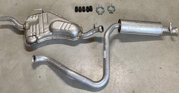 Complete uitlaat Einddemper + Middendemper Saab 9-3, 900, Auto-onderdelen, Uitlaatsystemen, Verzenden, Nieuw