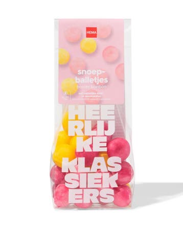 HEMA Snoep balletjes 130g 2 voor 3.99 ; met je HEMA pas, Verzenden
