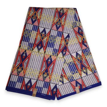 Afrikaanse stof - Wit PO-5000 - Poly - 1 yard, Ophalen of Verzenden, Nieuw