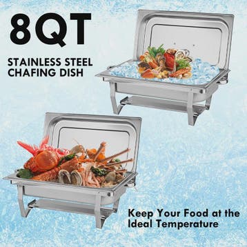 RVS Bain-Marie Set 8QT - Buffet Warmer voor Feesten, Caterin, Verzenden, Nieuw