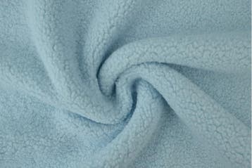 Teddy bont (Bouclé) Babyblauw - rol 30 meter, Verzenden, Nieuw